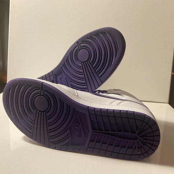 Nike Sneakers Air Jordan 1 White Purple High top Sz 9.5 New main image 4